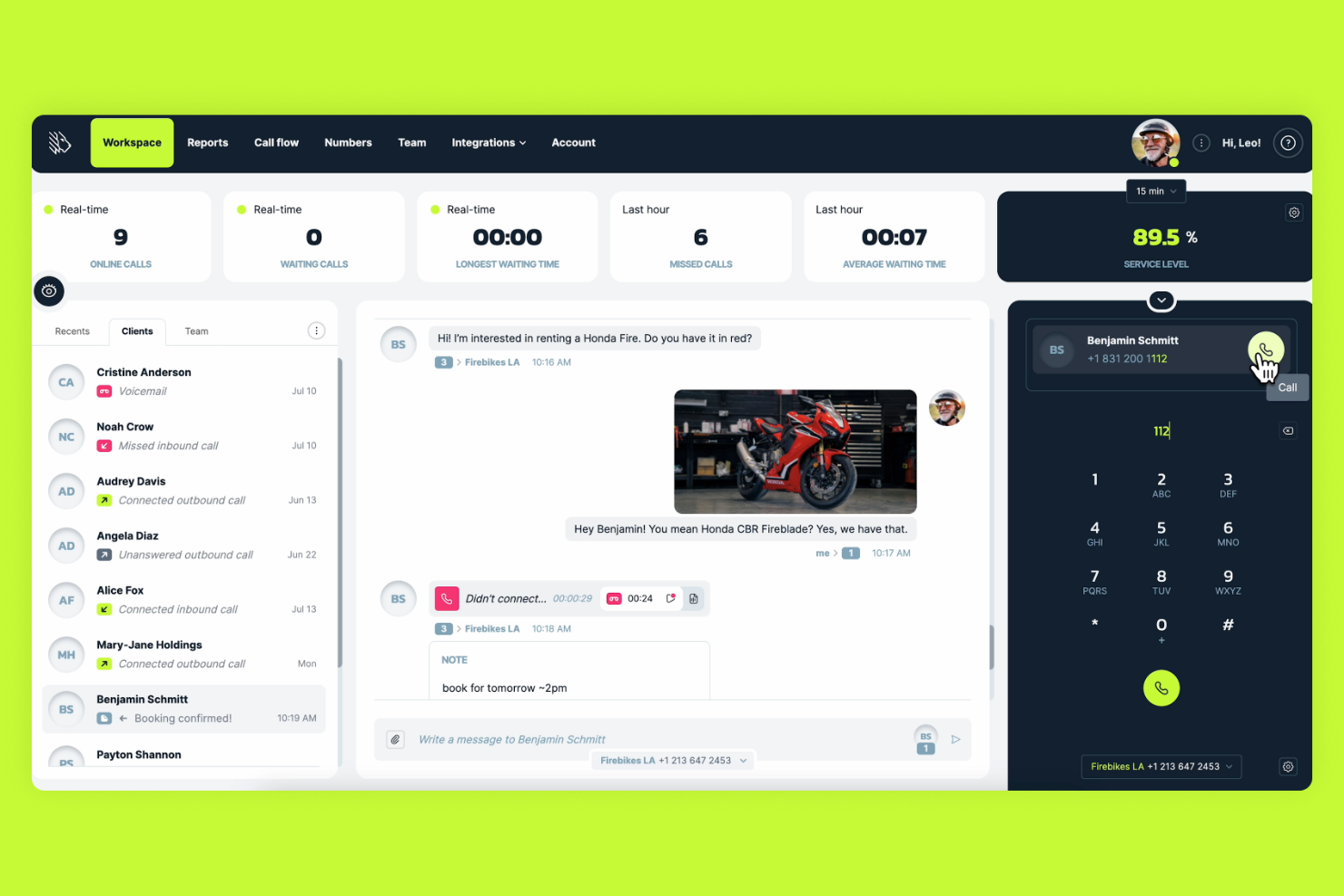 MightyCall screenshot - 14 Beste Dialer-Systeme für Callcenter im Test 2026