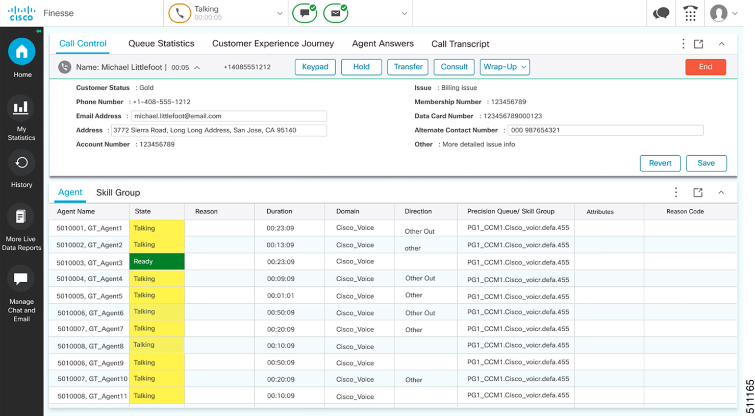 Cisco Finesse screenshot - 13 Meilleurs Logiciels de Bureau pour Agents de Centre d’Appels Passés en Revue en 2026