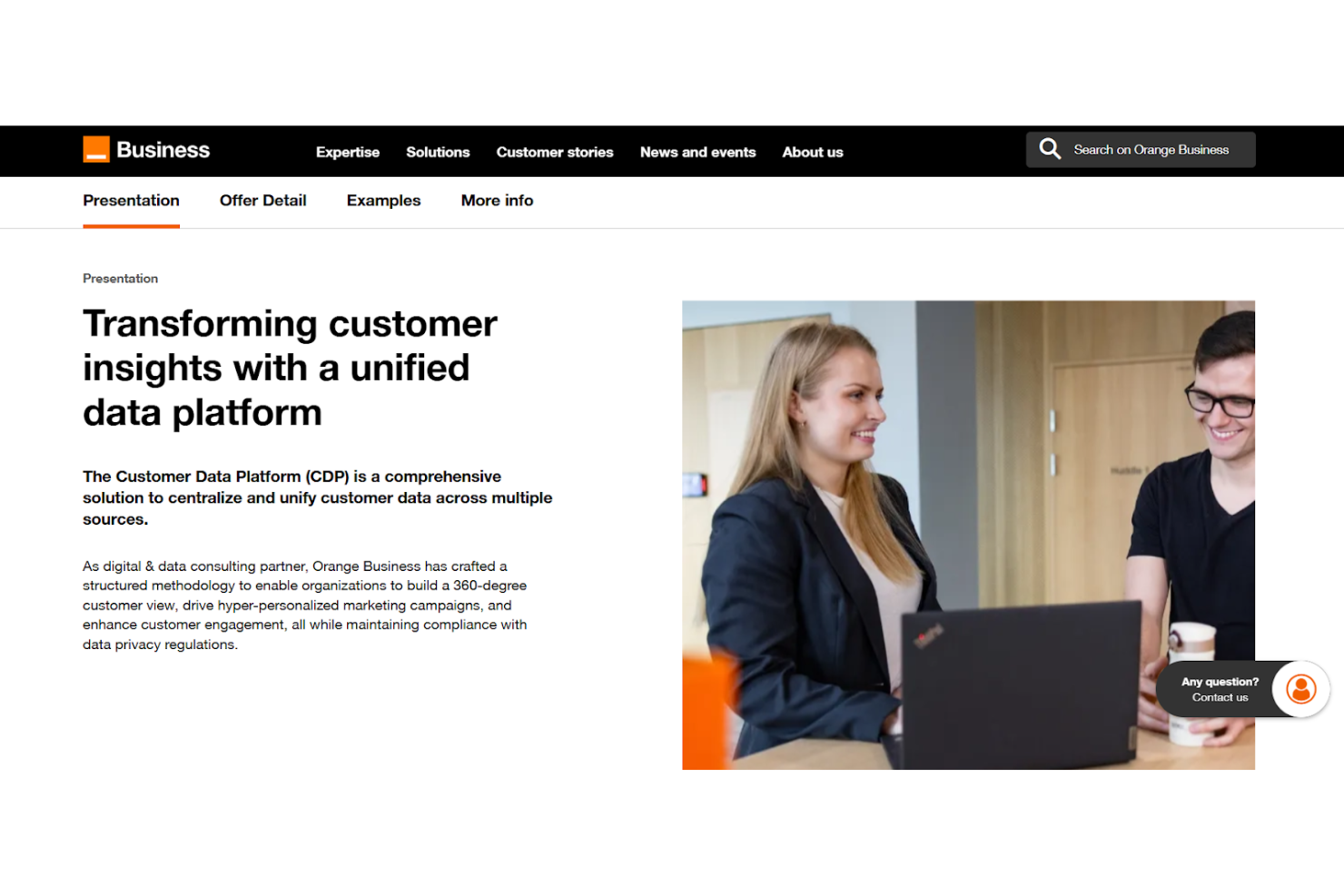 Orange Business screenshot - 12 Beste Customer Data Platforms in Belgien im Jahr 2026 getestet
