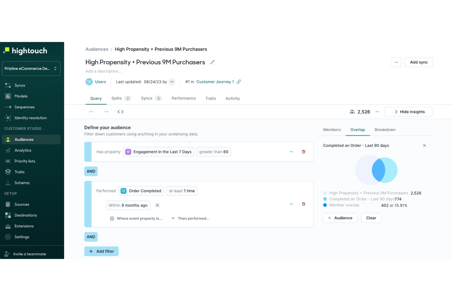 Hightouch screenshot - 11 Beste Customer Data Platforms im Vereinigten Königreich im Test 2026