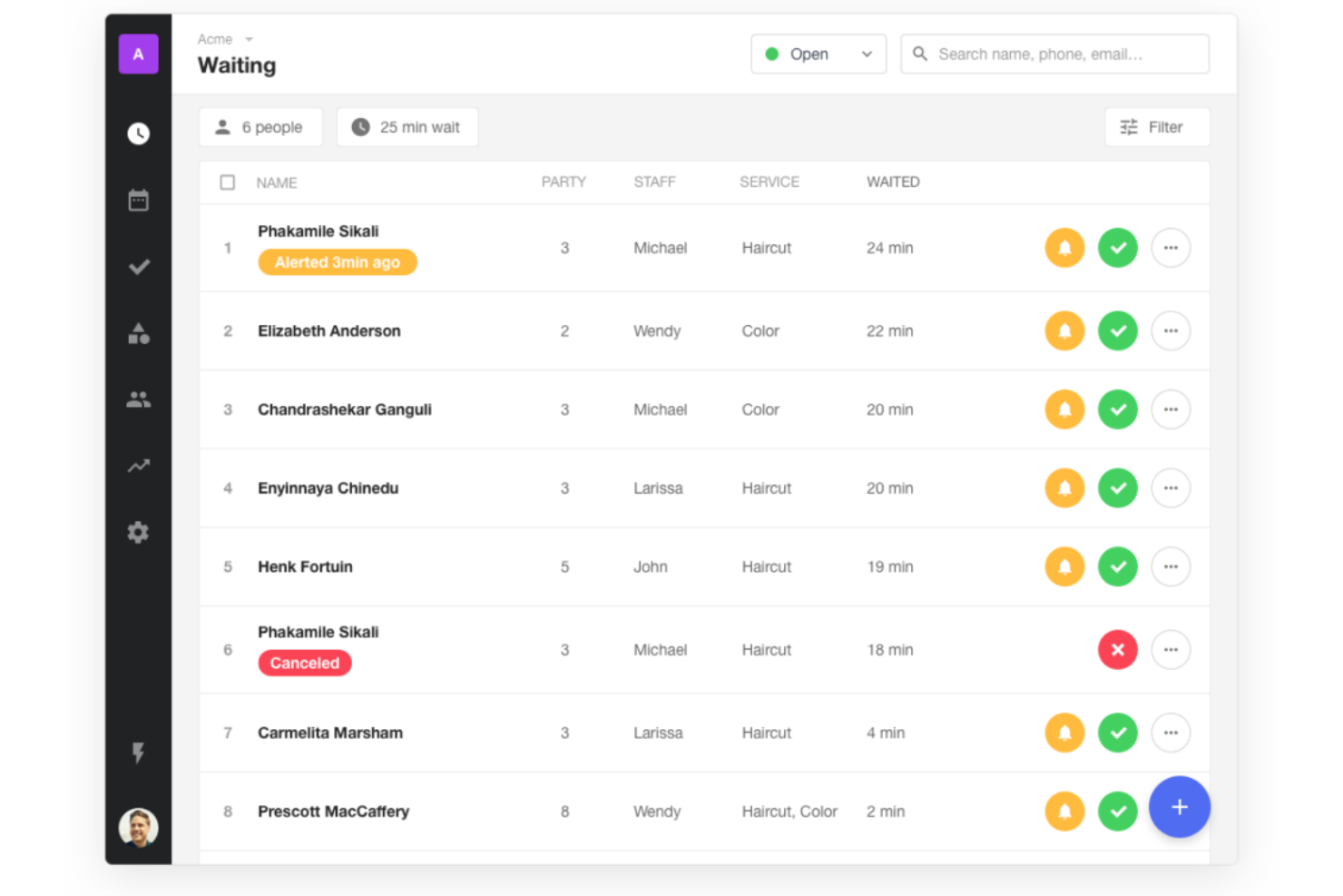 Waitwhile screenshot - Préparez l’avenir des files d’attente : 16 meilleurs systèmes de gestion de files d’attente de 2026