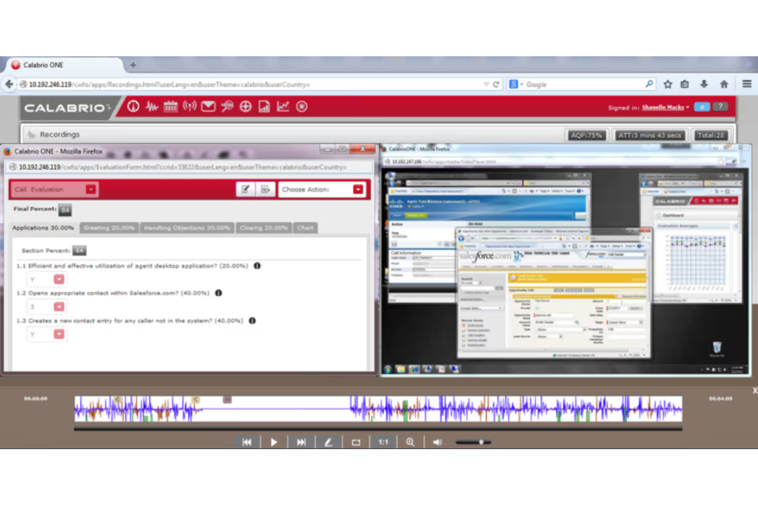 Calabrio screenshot - 14 Beste Callcenter-Qualitätsmanagement-Software im Test 2026
