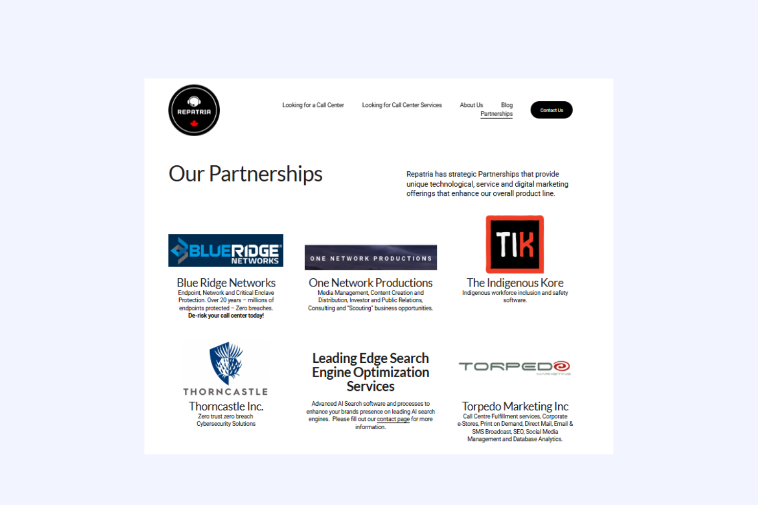 Repatria screenshot - 15 Beste Callcenter-Berater im Jahr 2026 bewertet