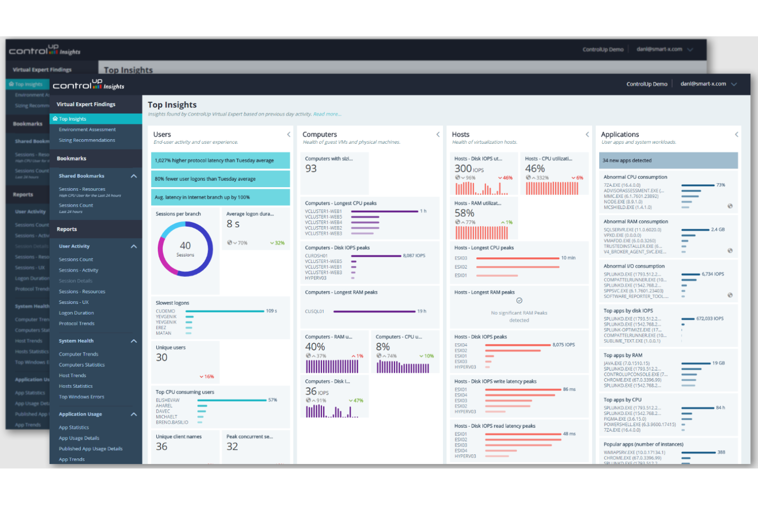 ControlUp screenshot - 12 Meilleurs Outils de Surveillance de l’Expérience Digitale Testés en 2026