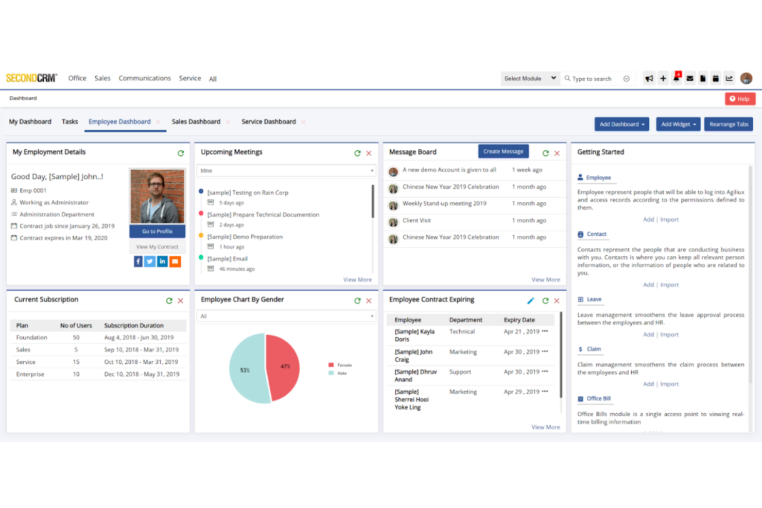 Second CRM screenshot - 12 Meilleurs Logiciels de Gestion des Données Clients Passés en Revue en 2026