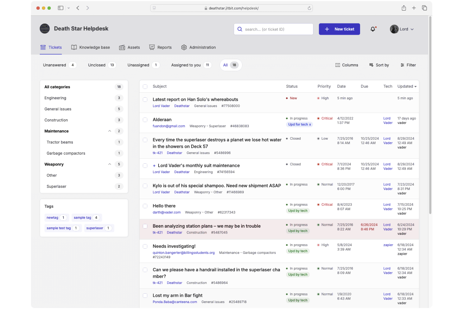 Jitbit screenshot - 14 Beste On-Premise-Helpdesk-Software im Test 2026