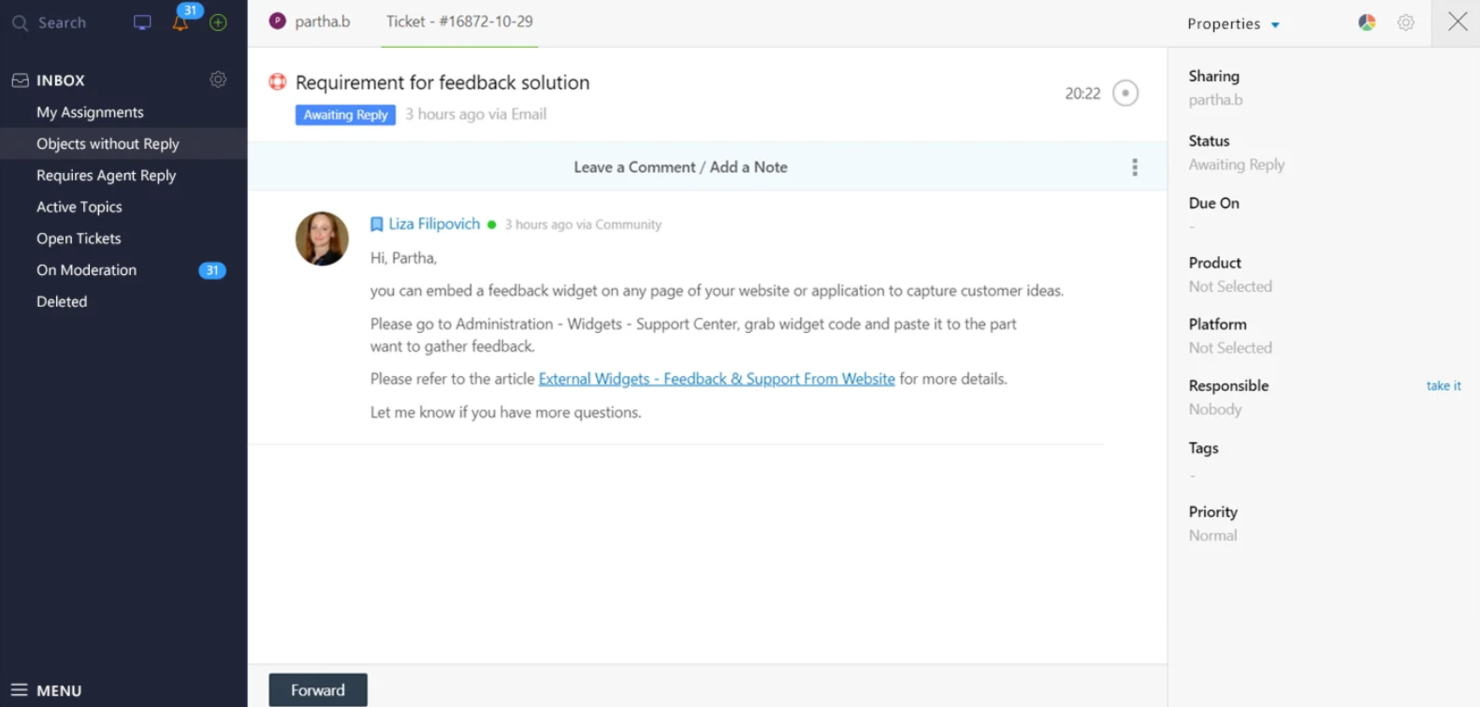 UseResponse screenshot - 14 Meilleurs Logiciels de Service d’Assistance Sur Site Évalués en 2026