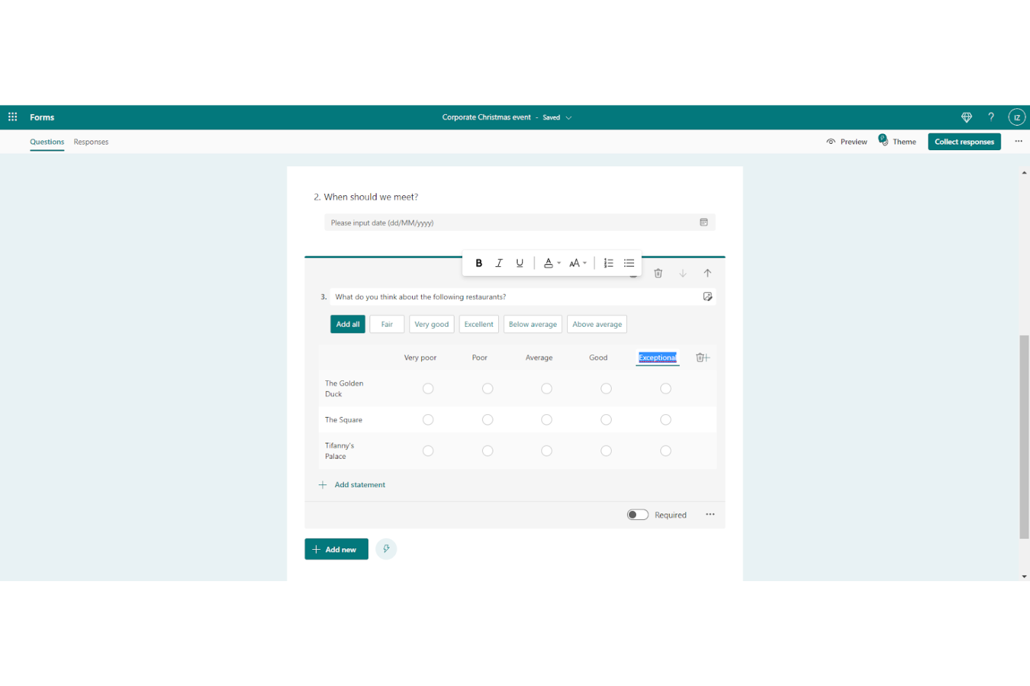Microsoft Forms screenshot - 13 Beste Umfrage-Apps im Test 2026