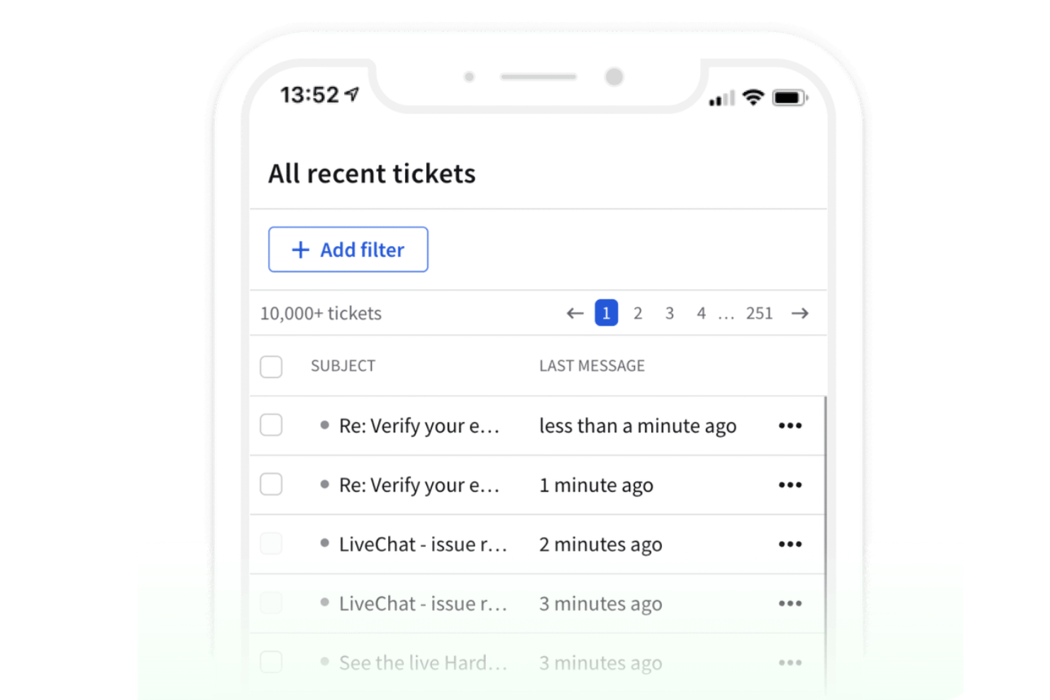 HelpDesk screenshot - 16 Meilleurs Logiciels de Support Mobile Passés en Revue en 2026