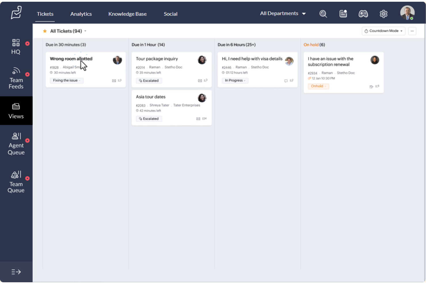 Zoho Desk screenshot - 19 Beste Social Customer Service Software im Test 2026