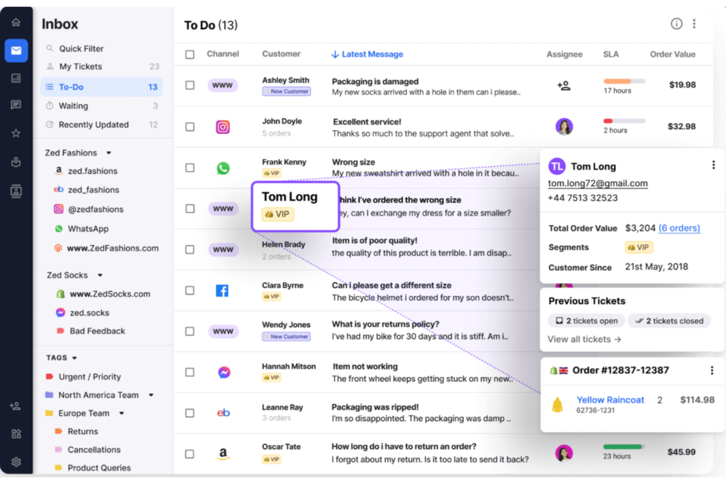 eDesk screenshot - 19 Meilleurs Logiciels de Service Client sur les Réseaux Sociaux Évalués en 2026