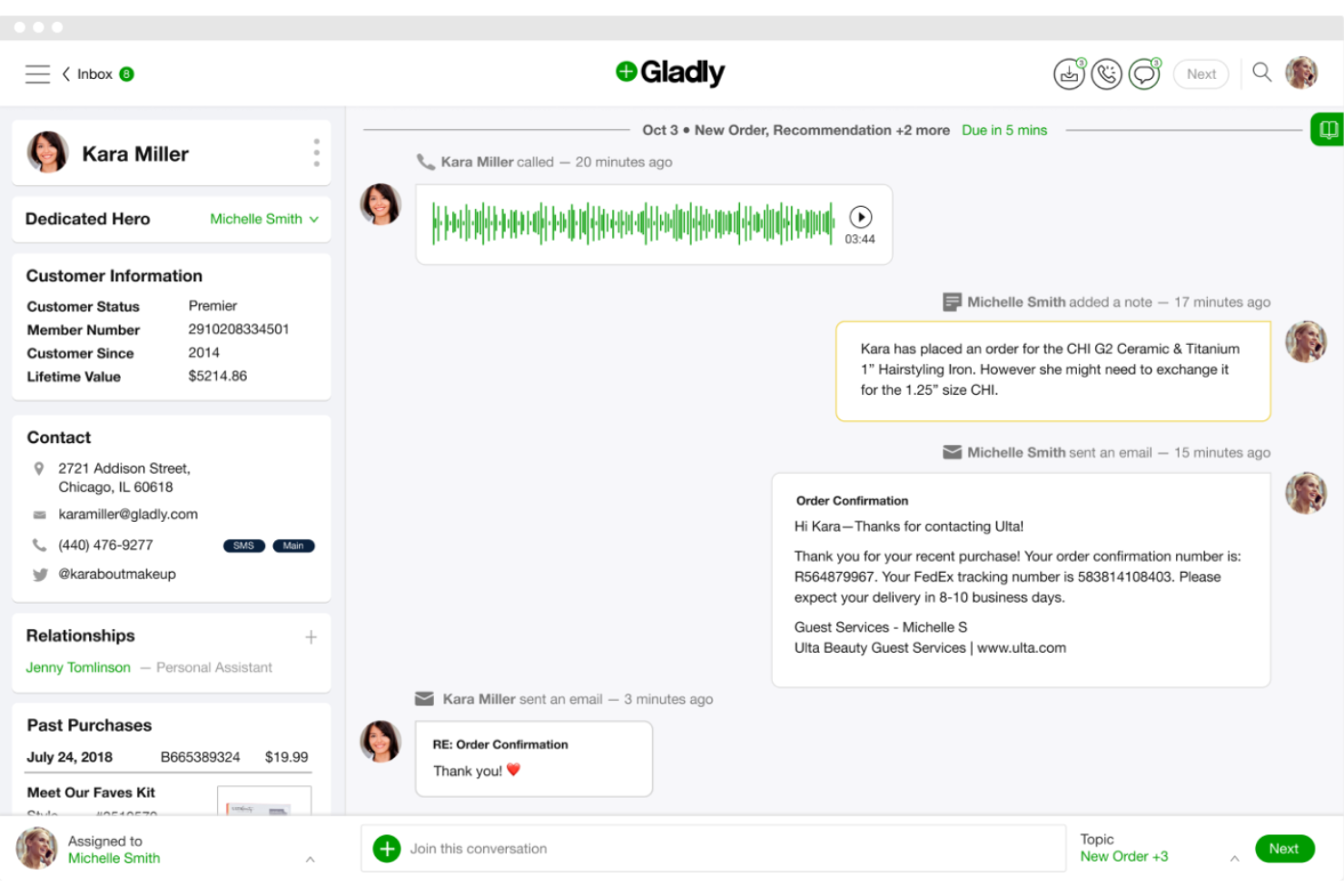 Gladly screenshot - 19 Meilleurs Logiciels de Service Client sur les Réseaux Sociaux Évalués en 2026