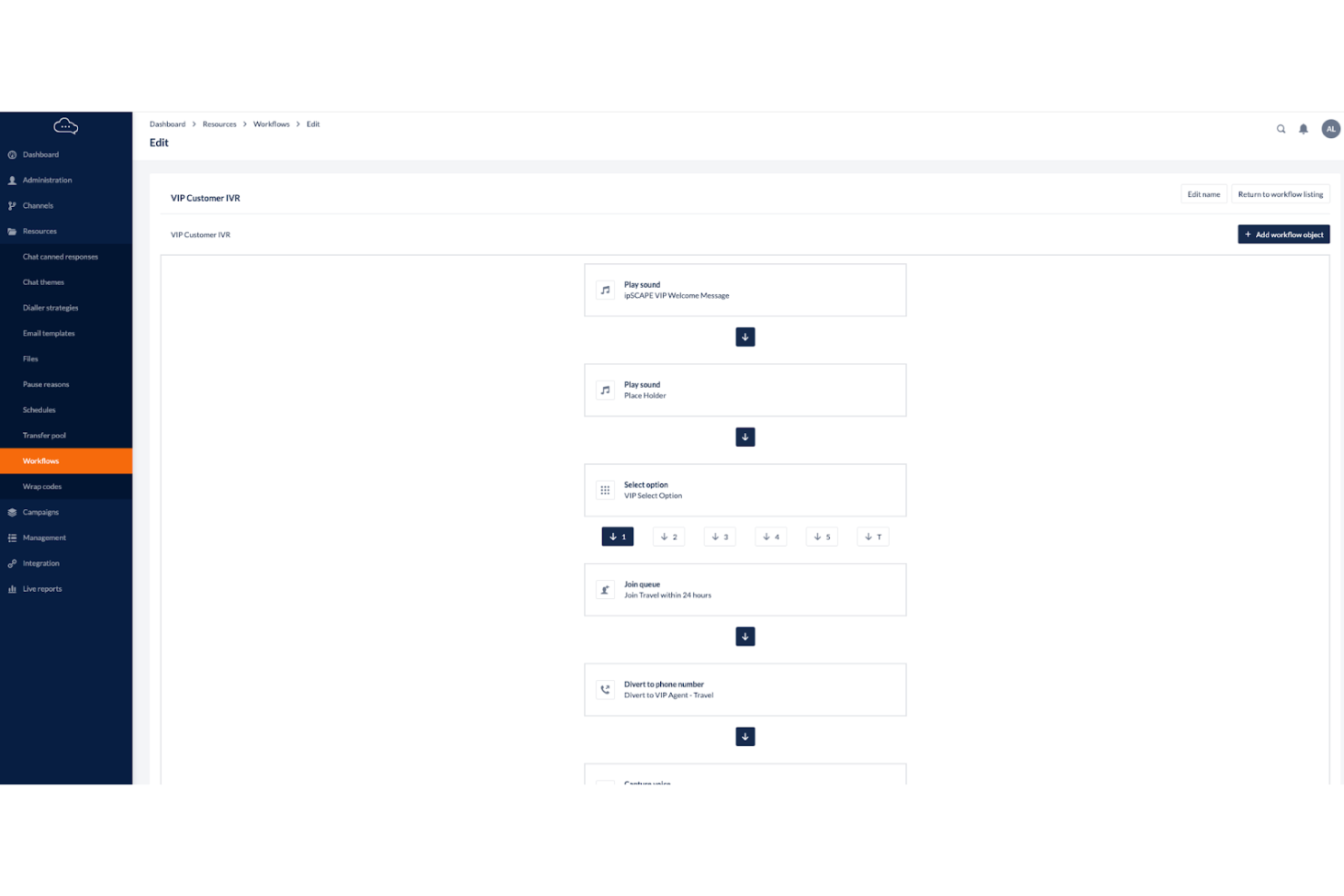 IPscape screenshot - 13 Meilleurs Logiciels IVR Évalués en 2026