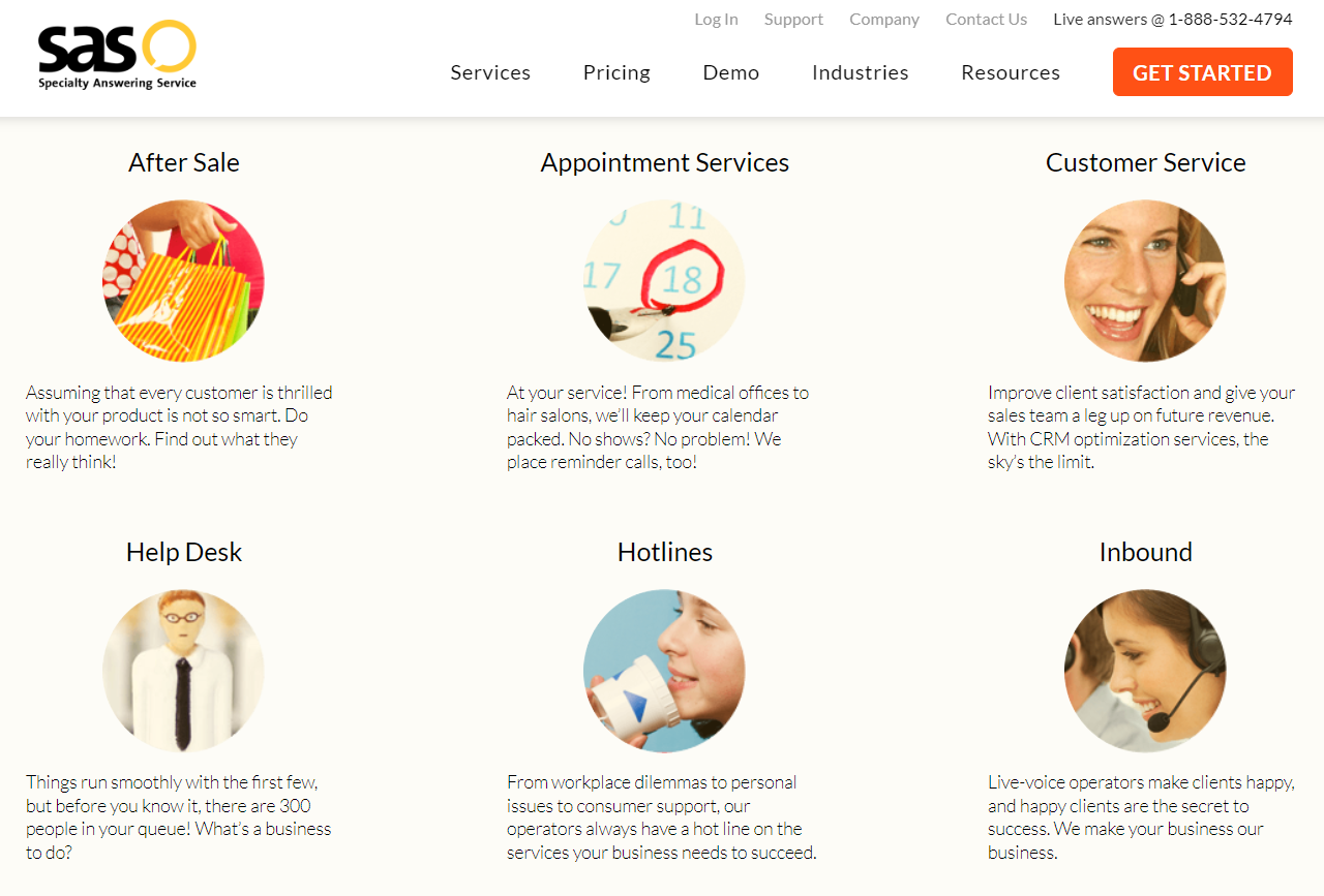 SAS screenshot - 21 Beste Callcenter-Dienstleistungen im Test 2026