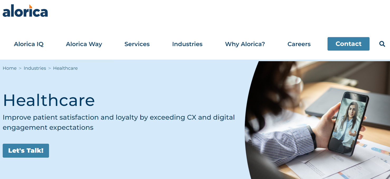 Alorica screenshot - 21 Meilleurs Services de Centre d’Appels Évalués en 2026