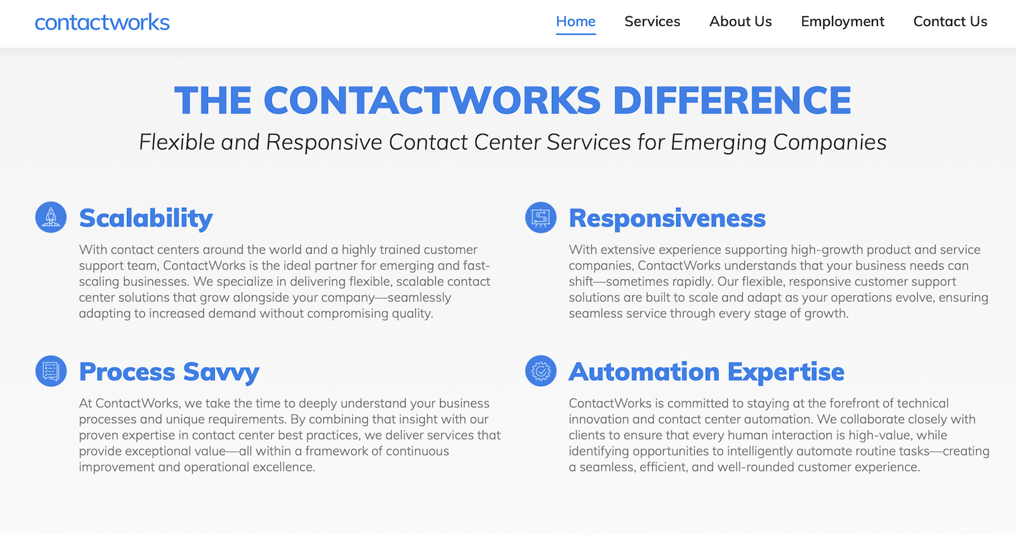 ContactWorks screenshot - 21 Meilleurs Services de Centre d’Appels Évalués en 2026