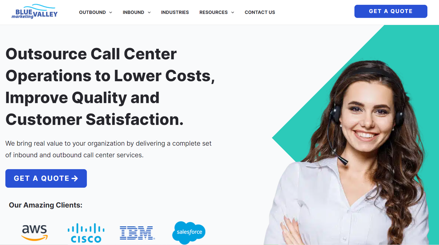 Blue Valley Marketing screenshot - 21 Meilleurs Services de Centre d’Appels Évalués en 2026