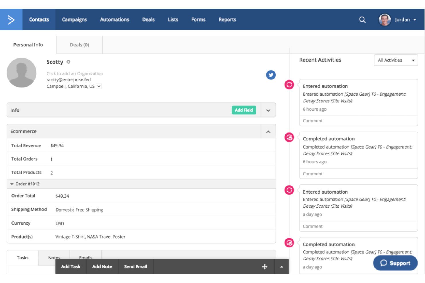 ActiveCampaign screenshot - 20 meilleures plateformes d’automatisation de l’expérience client pour 2026