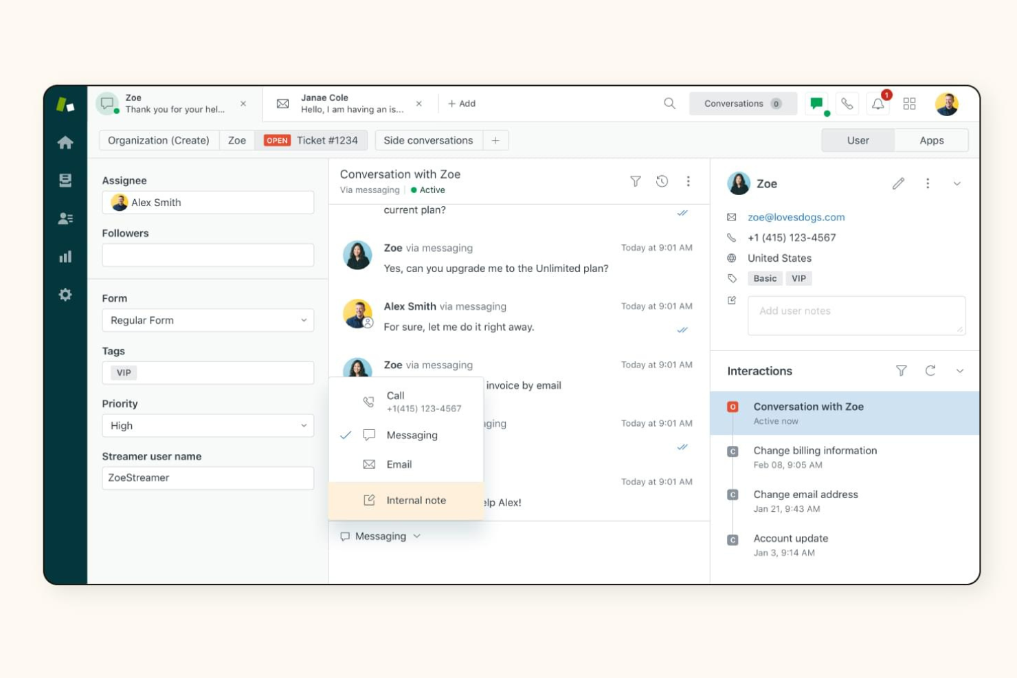 Zendesk screenshot - 20 meilleures plateformes CX pour une meilleure expérience client en 2026