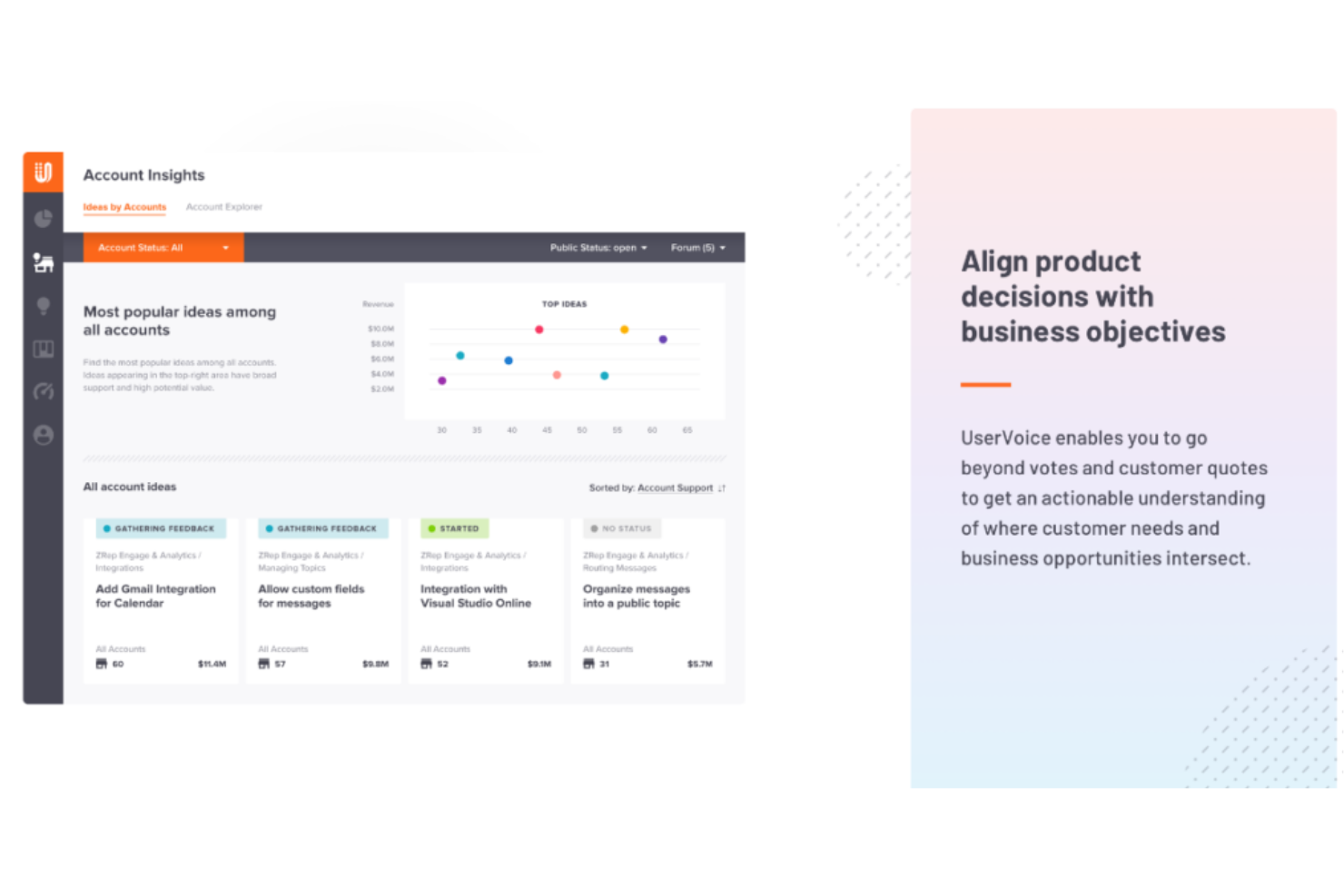 Uservoice screenshot - 23 Beste Tools Für Feedback-Management 2026