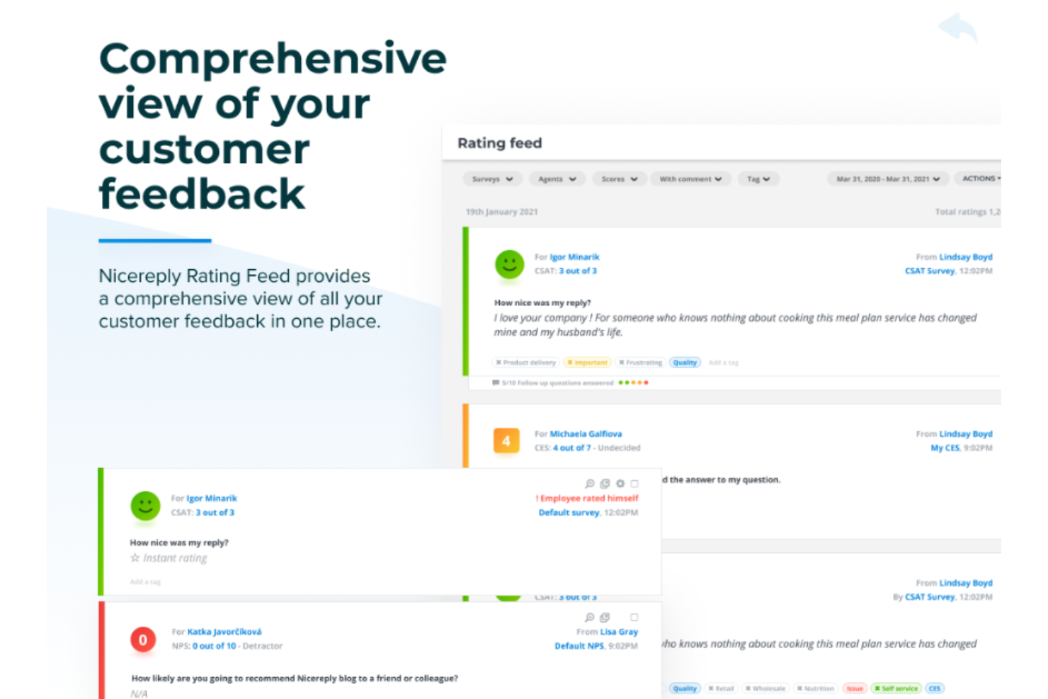 Nicereply screenshot - 23 Beste Tools Für Feedback-Management 2026