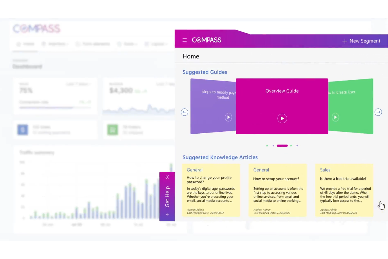 Compass screenshot - 19 Beste Tools zur Überwachung der digitalen Erfahrung für 2026