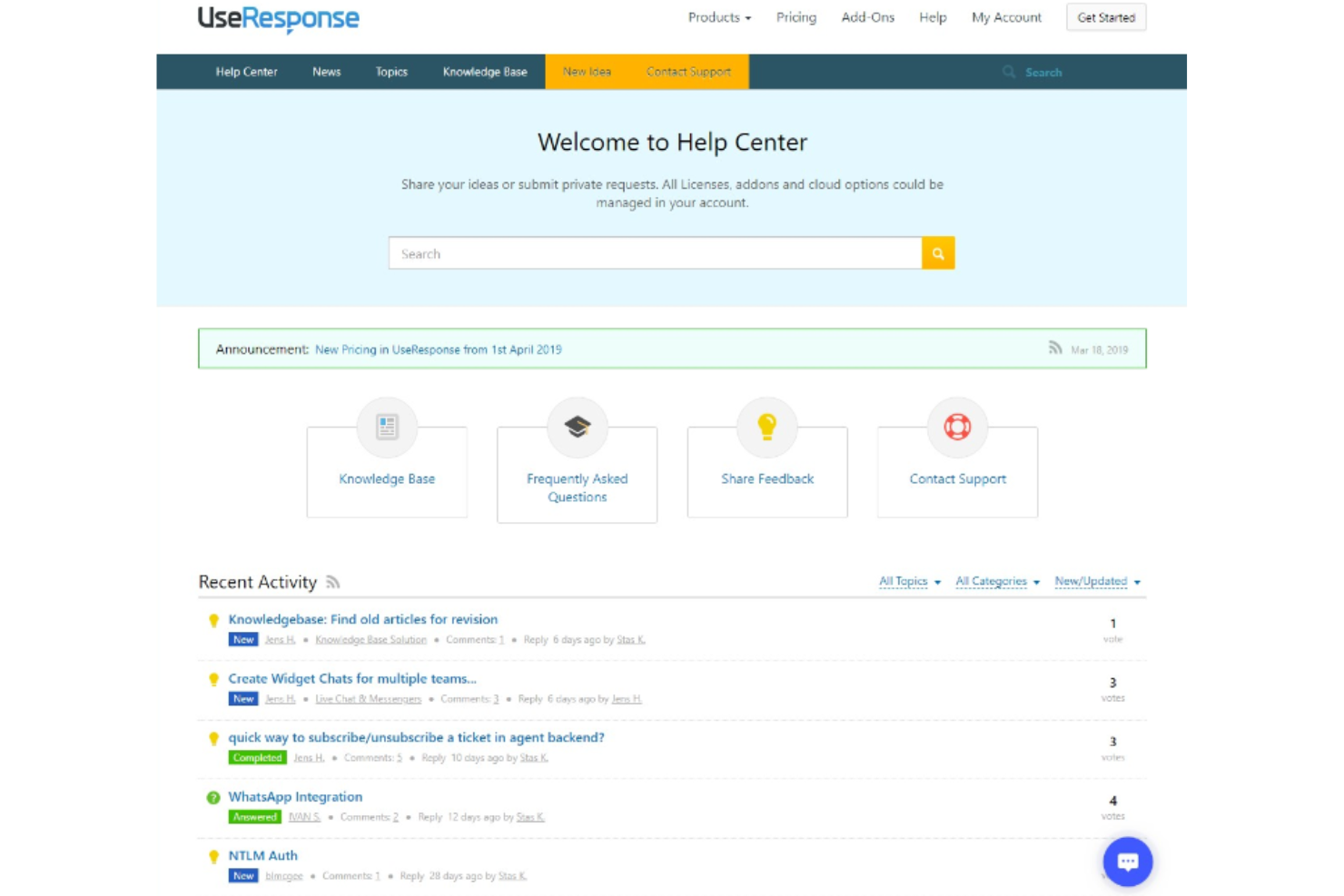 UseResponse screenshot - 23 Beste Tools Für Feedback-Management 2026