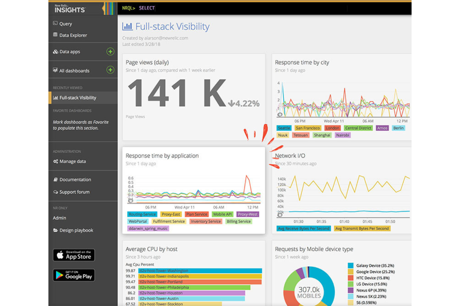 New Relic screenshot - 19 Meilleurs Outils de Surveillance de l’Expérience Numérique pour 2026