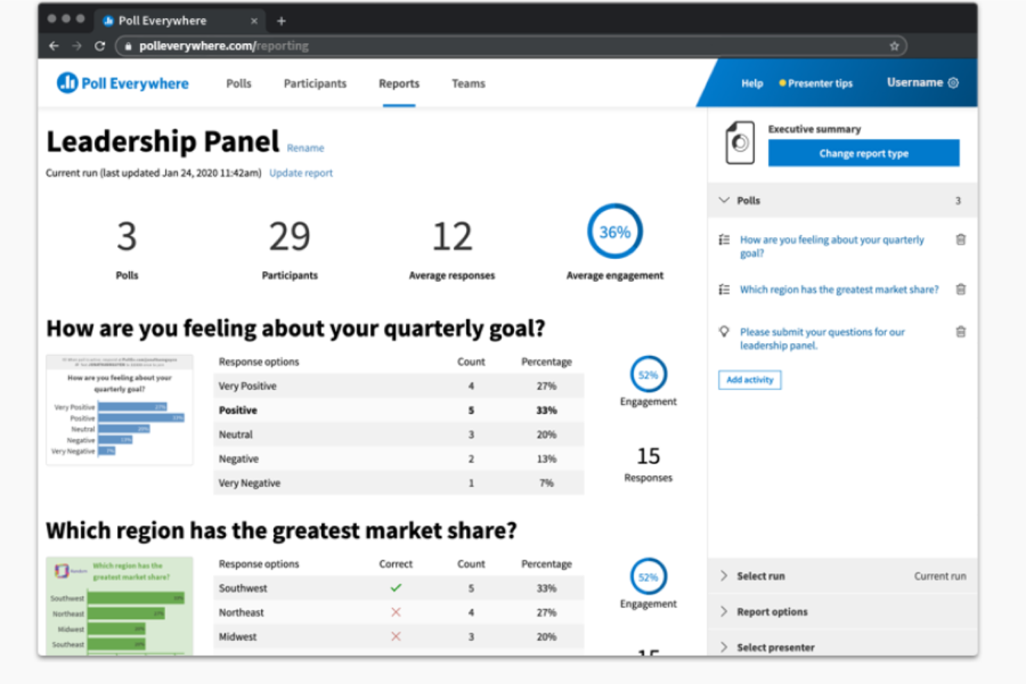 Poll Everywhere screenshot - 14 Meilleurs Créateurs de Sondages Gratuits en 2026 : Comparatif