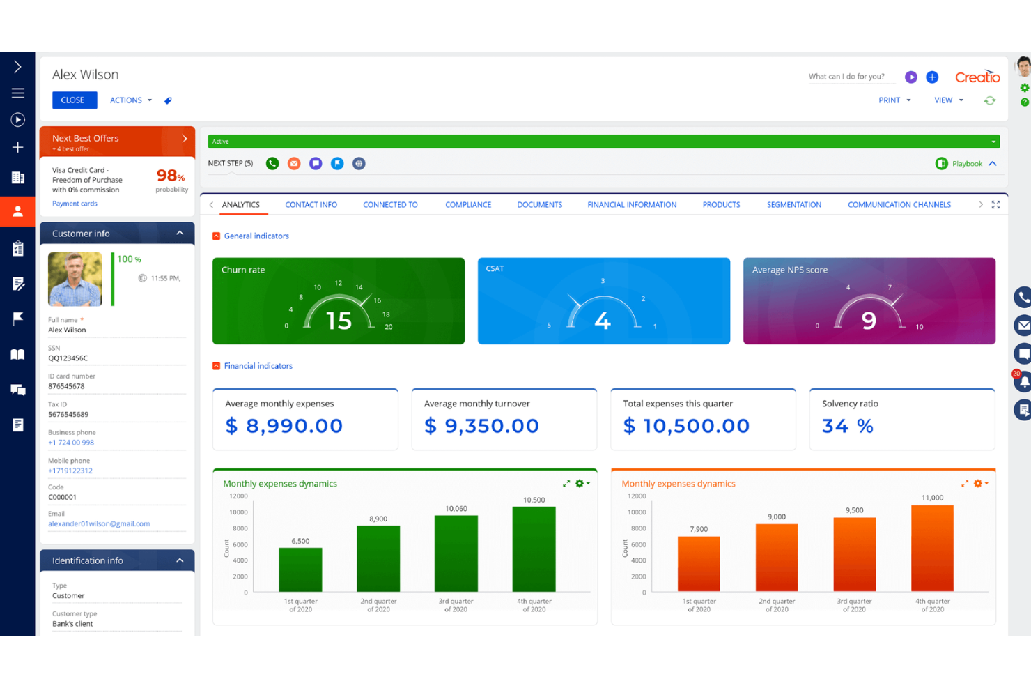 Creatio CRM screenshot - 22 Meilleurs Logiciels de Satisfaction Client de 2026 : Avis &amp; Comparatif