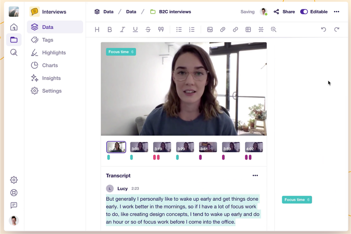 Dovetail screenshot - 14 Beste Software für qualitative Datenanalyse für 2026