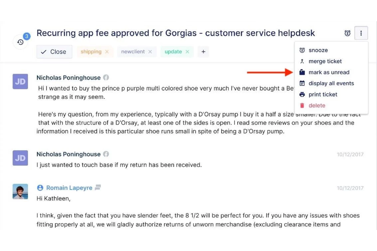 Gorgias screenshot - 21 Meilleurs Logiciels Simples de Service d’Assistance De 2026 pour une Utilisation Facile
