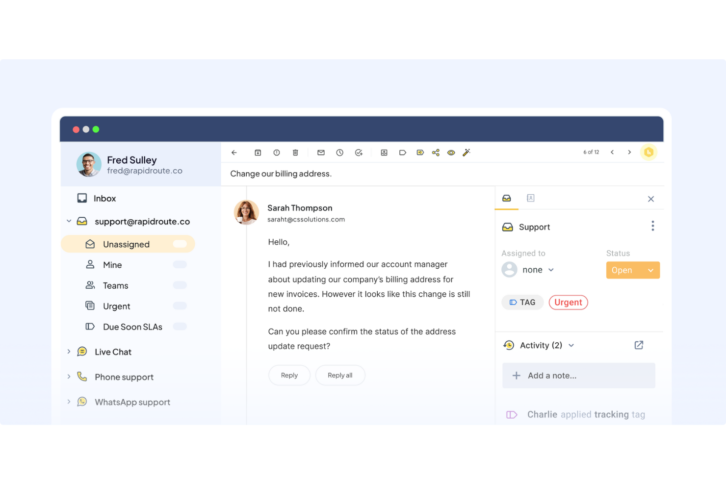 Hiver screenshot - 18 beste Softwarelösungen für das Kundenkommunikationsmanagement 2026