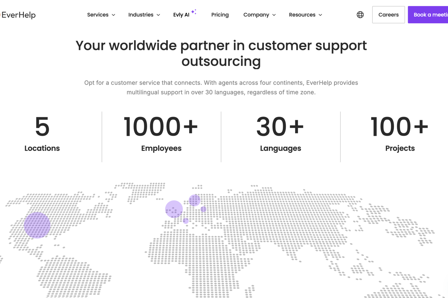 EverHelp screenshot - 4 Best Customer Service Outsourcing Companies évalués pour 2026