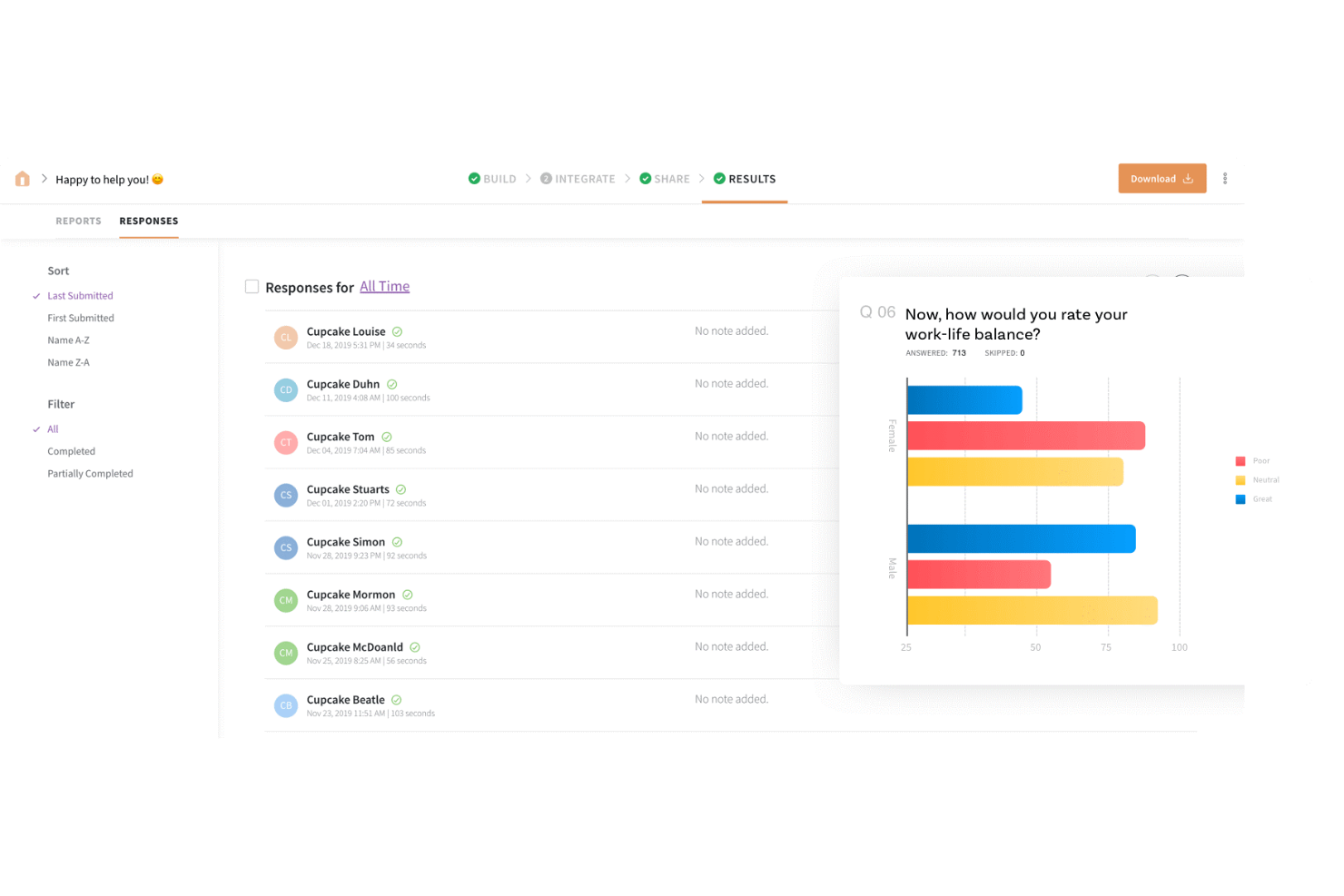SurveySparrow screenshot - 13 Meilleurs Outils de Création de Sondages pour les Retours Clients en 2026