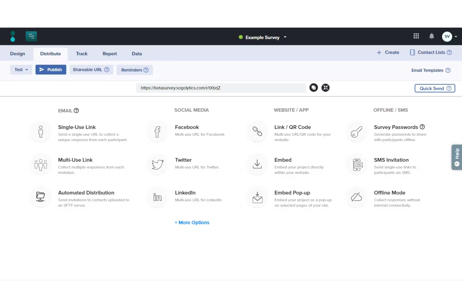 Sogolytics screenshot - 13 Meilleurs Outils de Création de Sondages pour les Retours Clients en 2026