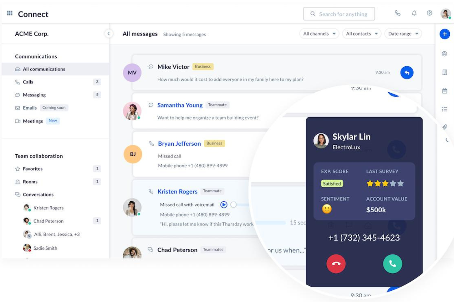 Nextiva screenshot - 17 Meilleurs Logiciels de Centre d’Appels pour Petites Entreprises en 2026