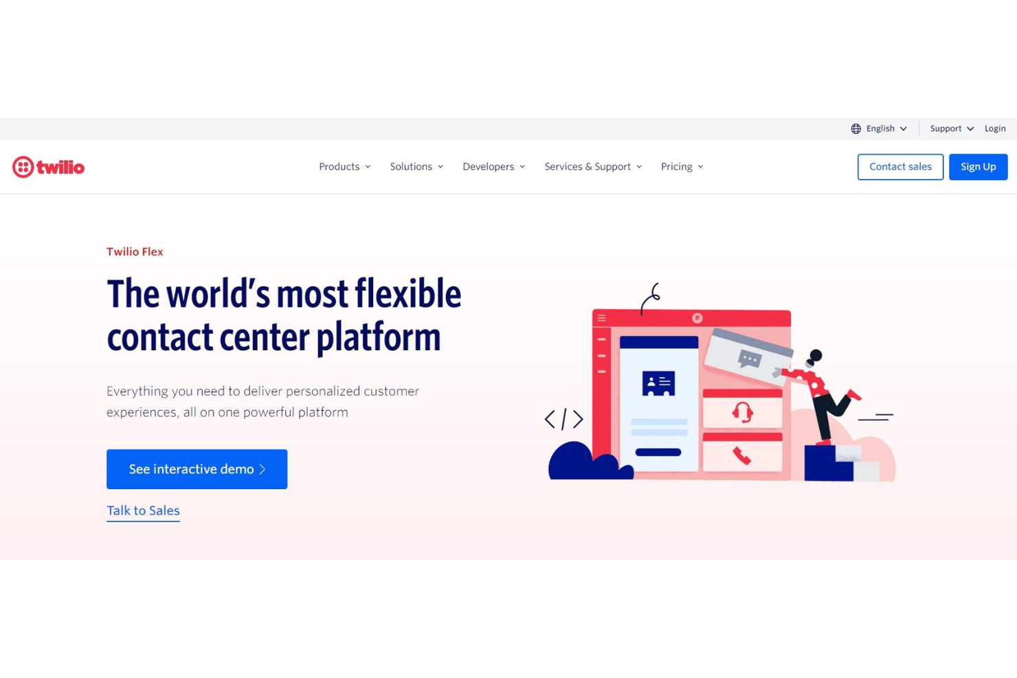 Twilio Flex screenshot - 17 beste Callcenter-Software für kleine Unternehmen im Jahr 2026