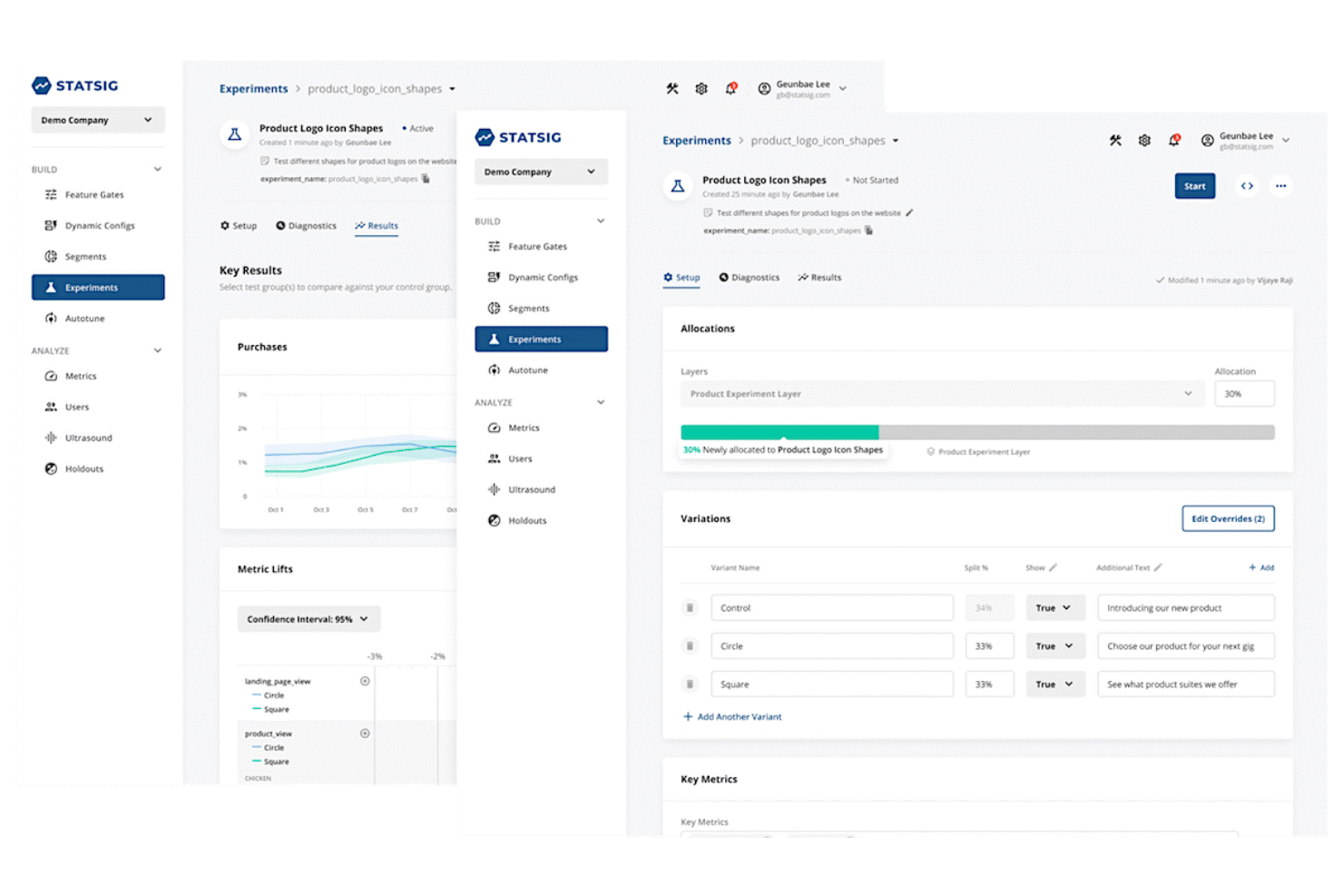 Statsig screenshot - 13 beste A/B-Test-Tools 2026 für datengesteuerte Experimente