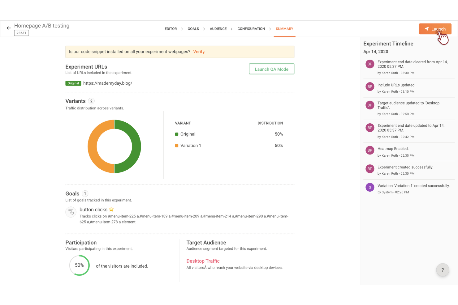 Zoho Pagesense screenshot - 13 Meilleurs Outils de Tests A/B de 2026 pour des Expériences Basées sur les Données