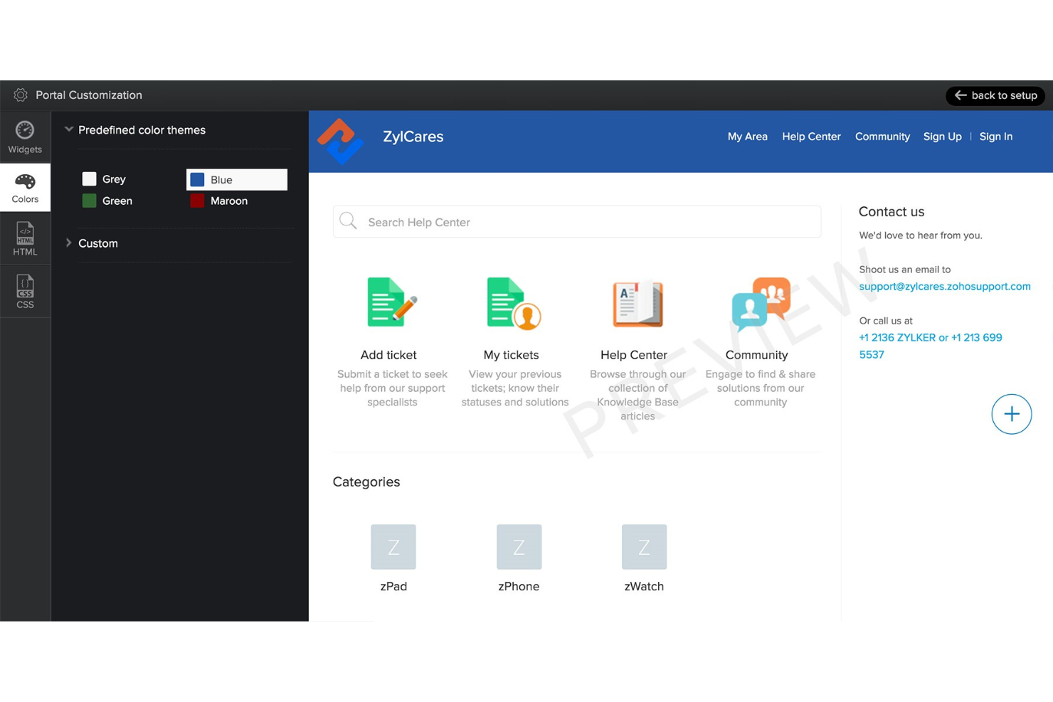 Zoho Desk screenshot - 19 Meilleures Bases de Connaissances Helpdesk de 2026 : Comparatif