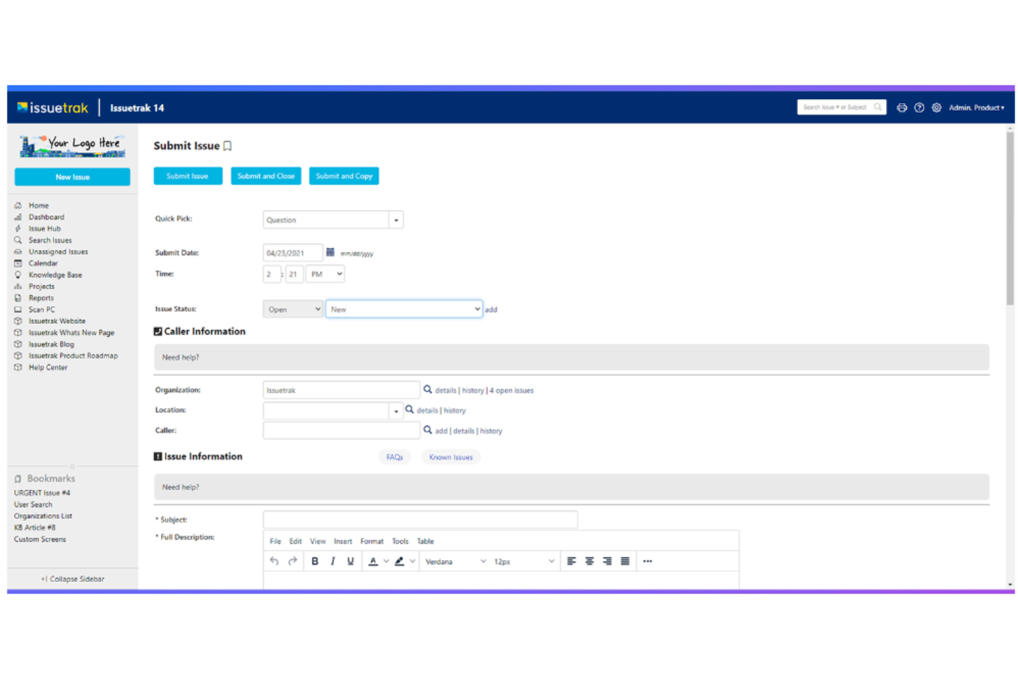 Issuetrak screenshot - 19 Meilleures Bases de Connaissances Helpdesk de 2026 : Comparatif