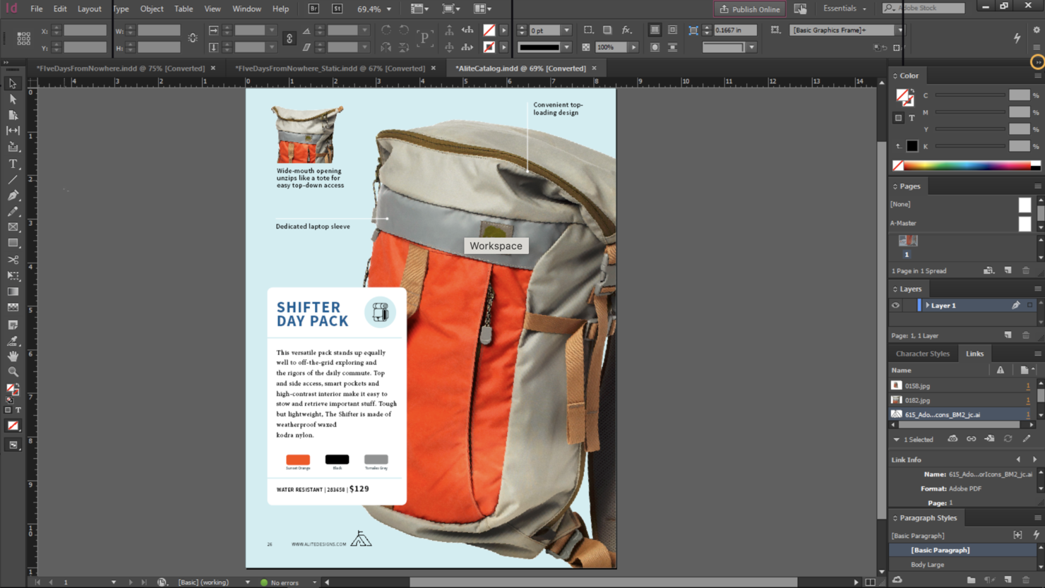 InDesign CC screenshot - 16 meilleurs outils de cartographie du parcours client de 2026 : analysés &amp; comparés