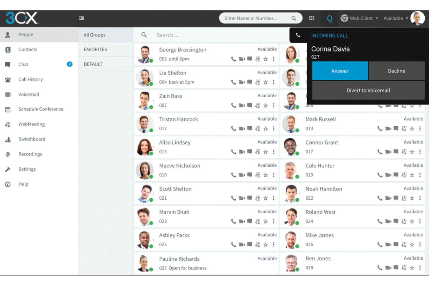 3CX screenshot - 20 Beste Virtuelle Callcenter-Software 2026: Im Vergleich