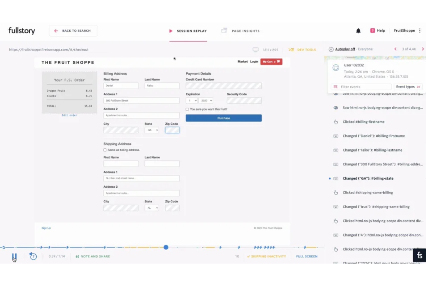 Fullstory screenshot - 20 beste Tools für Sentiment-Analyse 2026