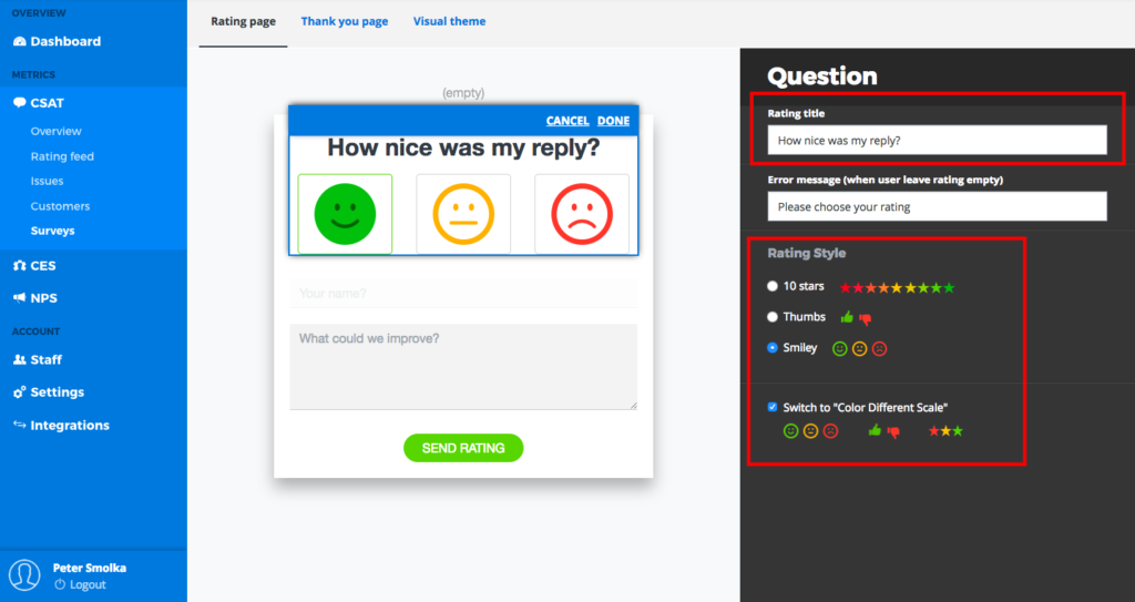 Nicereply screenshot - 19 Meilleurs Logiciels NPS &amp; Outils d’Enquête de 2026