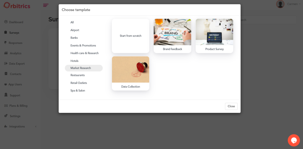 Orbitrics screenshot - 19 beste NPS-Software &amp; Umfragetools 2026