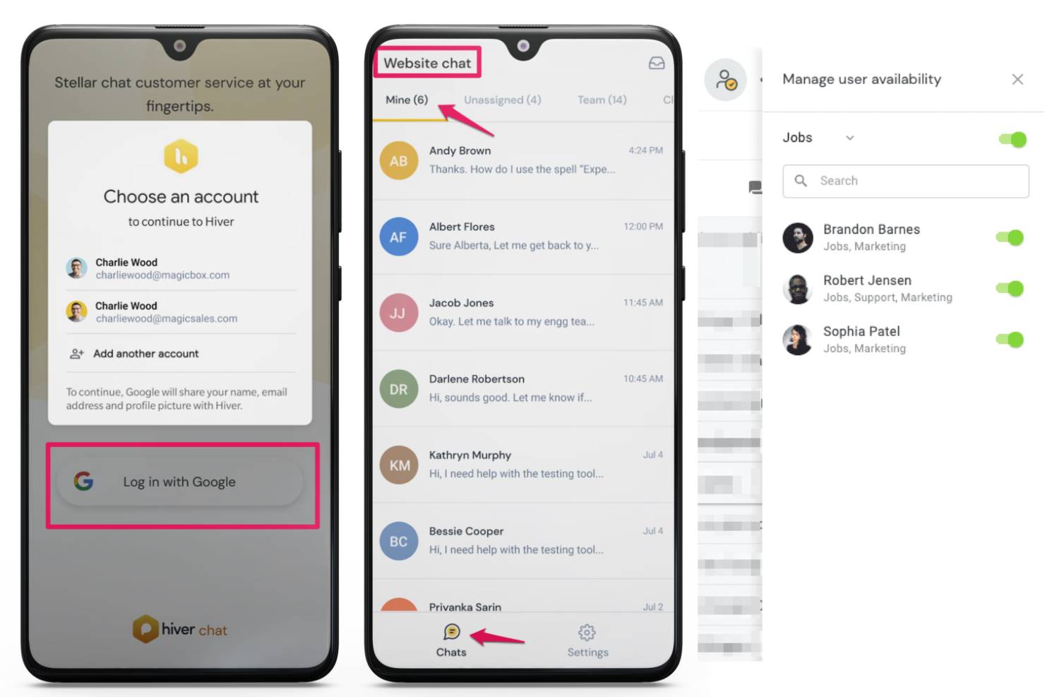 Hiver screenshot - 24 meilleurs logiciels de chat en direct de 2026 pour se connecter avec les clients