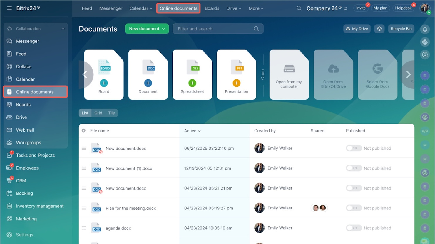 Bitrix24 screenshot - 20 Meilleurs Logiciels de Centre d’Appels Entrants de 2026