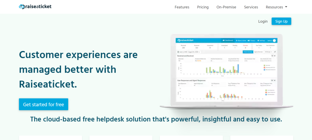 Raiseaticket screenshot - 14 Meilleurs Logiciels de Help Desk Gratuits pour les Équipes CX en 2026